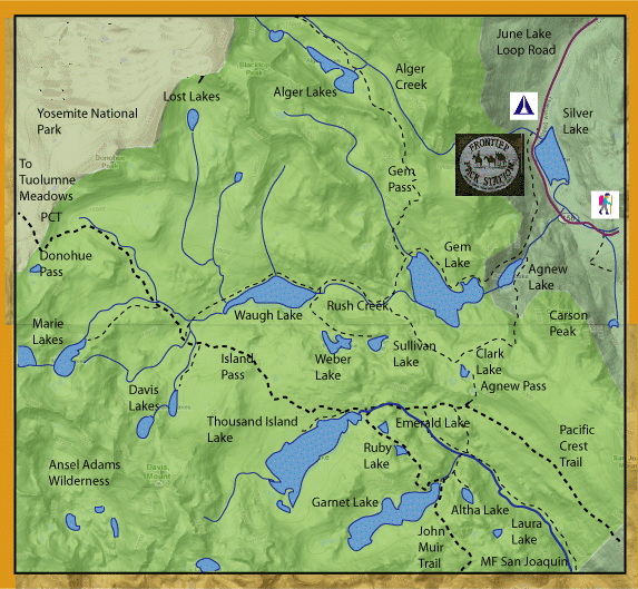 June Lake Area Map