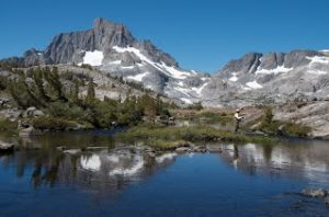 Thousand Island Lake with Fisherman